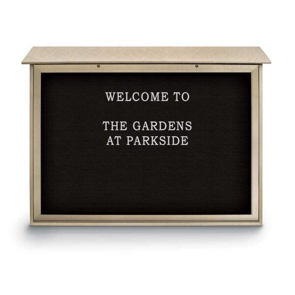 Outdoor Enclosed Combo Board, 48"x36", Black Frame/Burgundy & Black